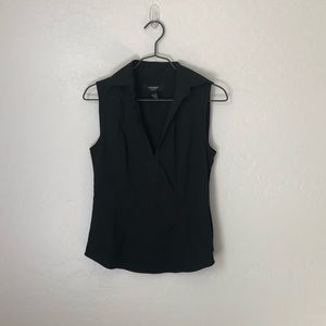 Express Black Stretch Collard Top